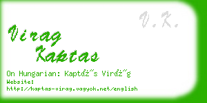 virag kaptas business card